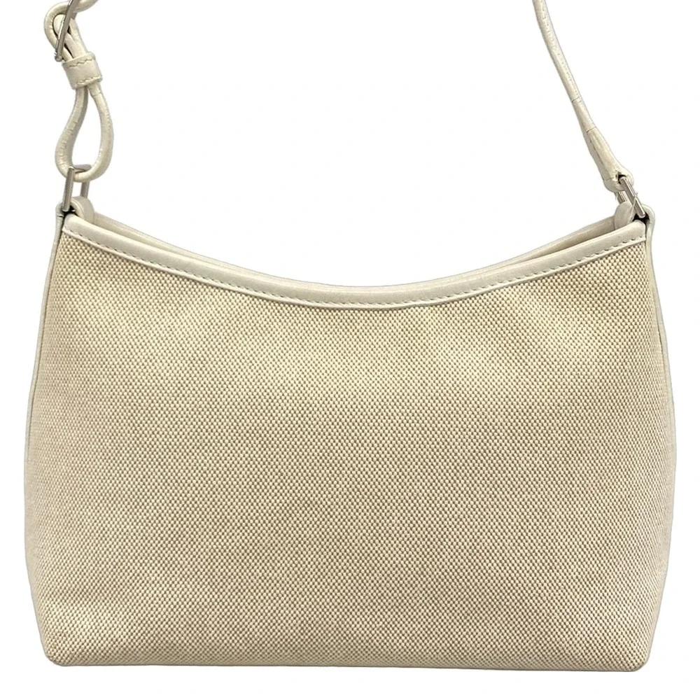Hermès Berlingot PM Shoulder Bag Cream Beige Toile H Leather